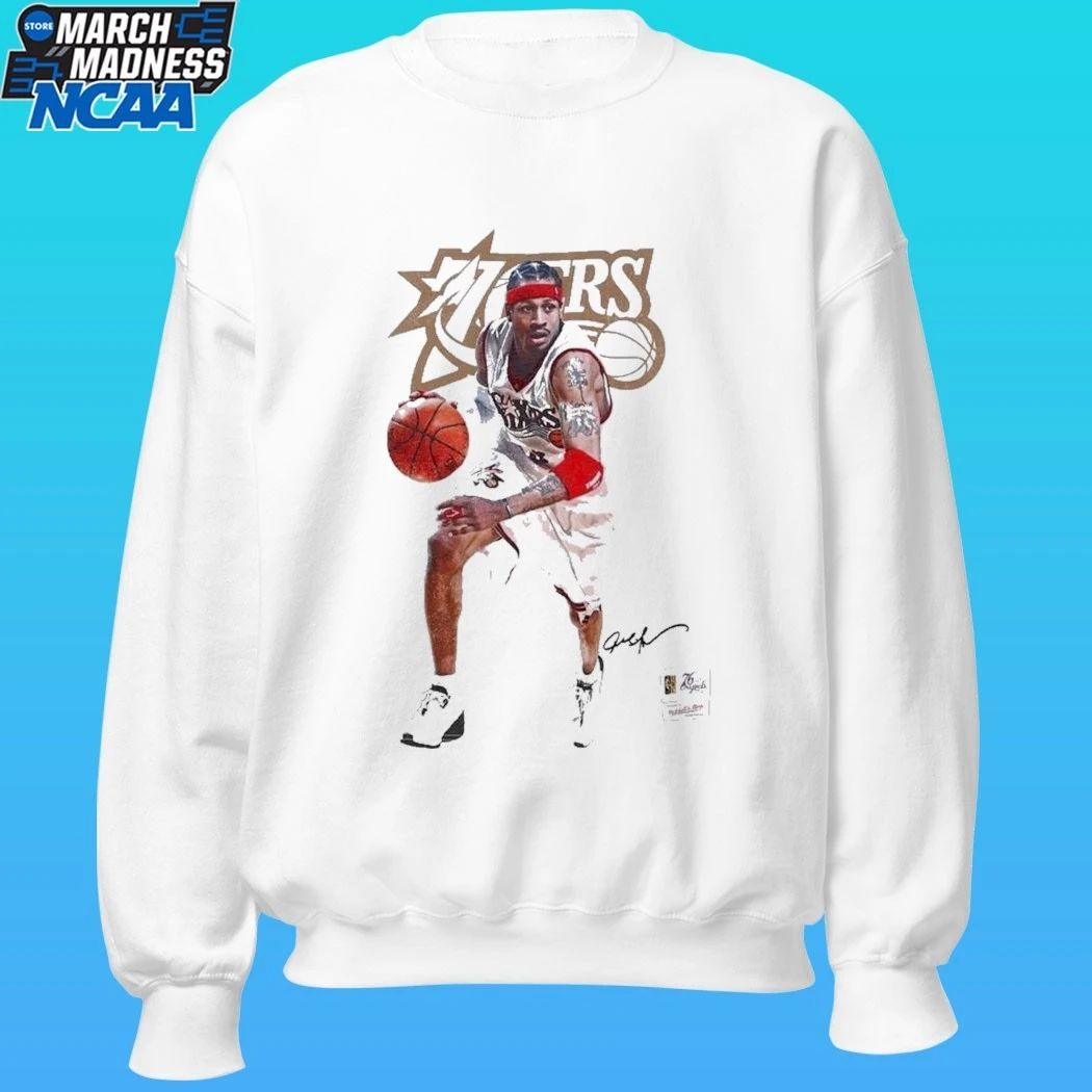 Allen Iverson Philadelphia 76ers Mitchell & Ness Playmaker Signature Shirt