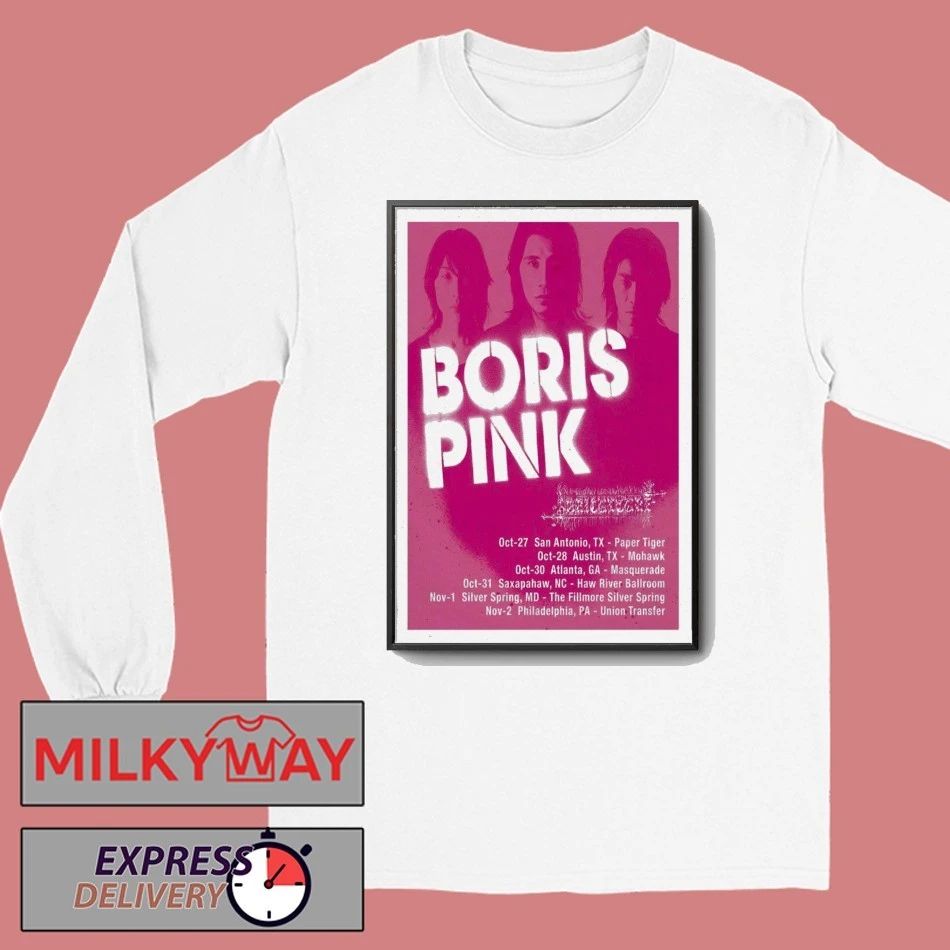 Poster Boris Pink 20th Anniversary 2025 Shows shirt