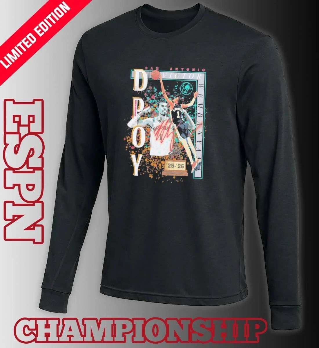 Victor Wembanyama Spurs 2026 DPOY T-Shirt