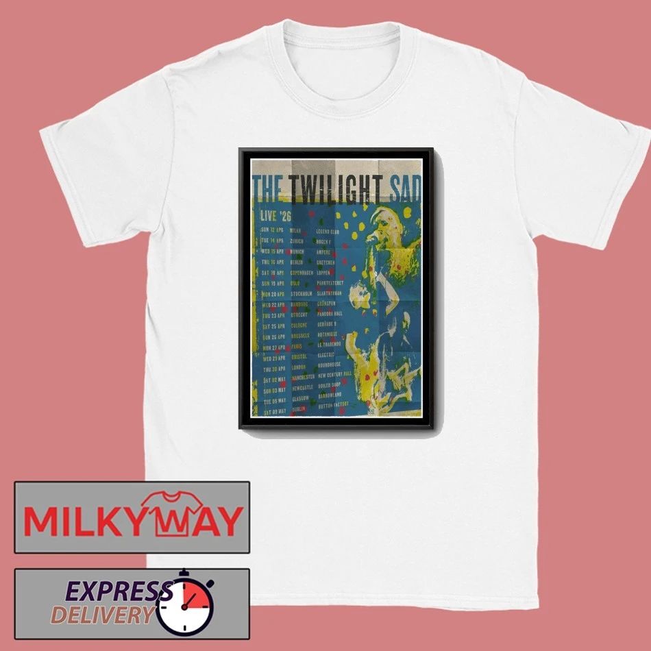 The Twilight Sad UK and European 2026 Tour Poster shirt