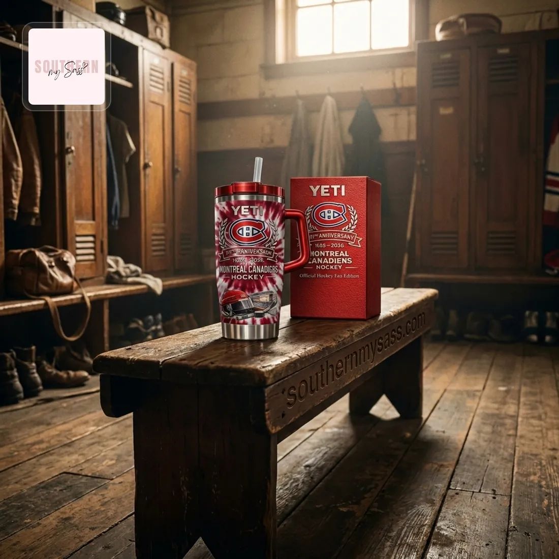Montreal Canadiens 117th Anniversary YETI Hockey Fan Tumbler With Handle