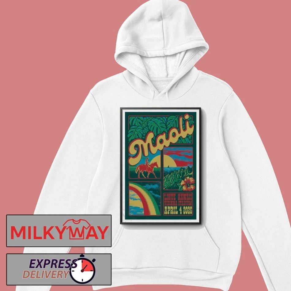 Maoli Music Island Vibe Tour Apr 4, 2026 Vidinha Stadium Lihue, HI Poster shirt