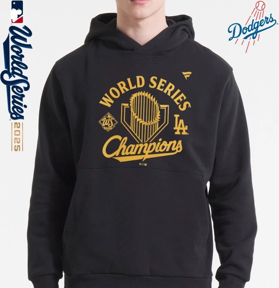 Los Angeles Dodgers 2025 World Series Champions Locker Room Parade T-Shirt