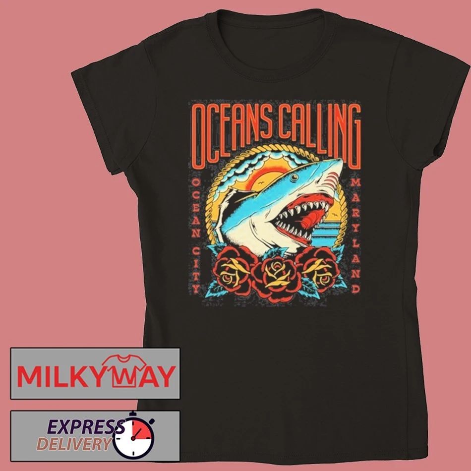 Oceans Calling Festival 2025 Ocean City MD Shark Lineup shirt