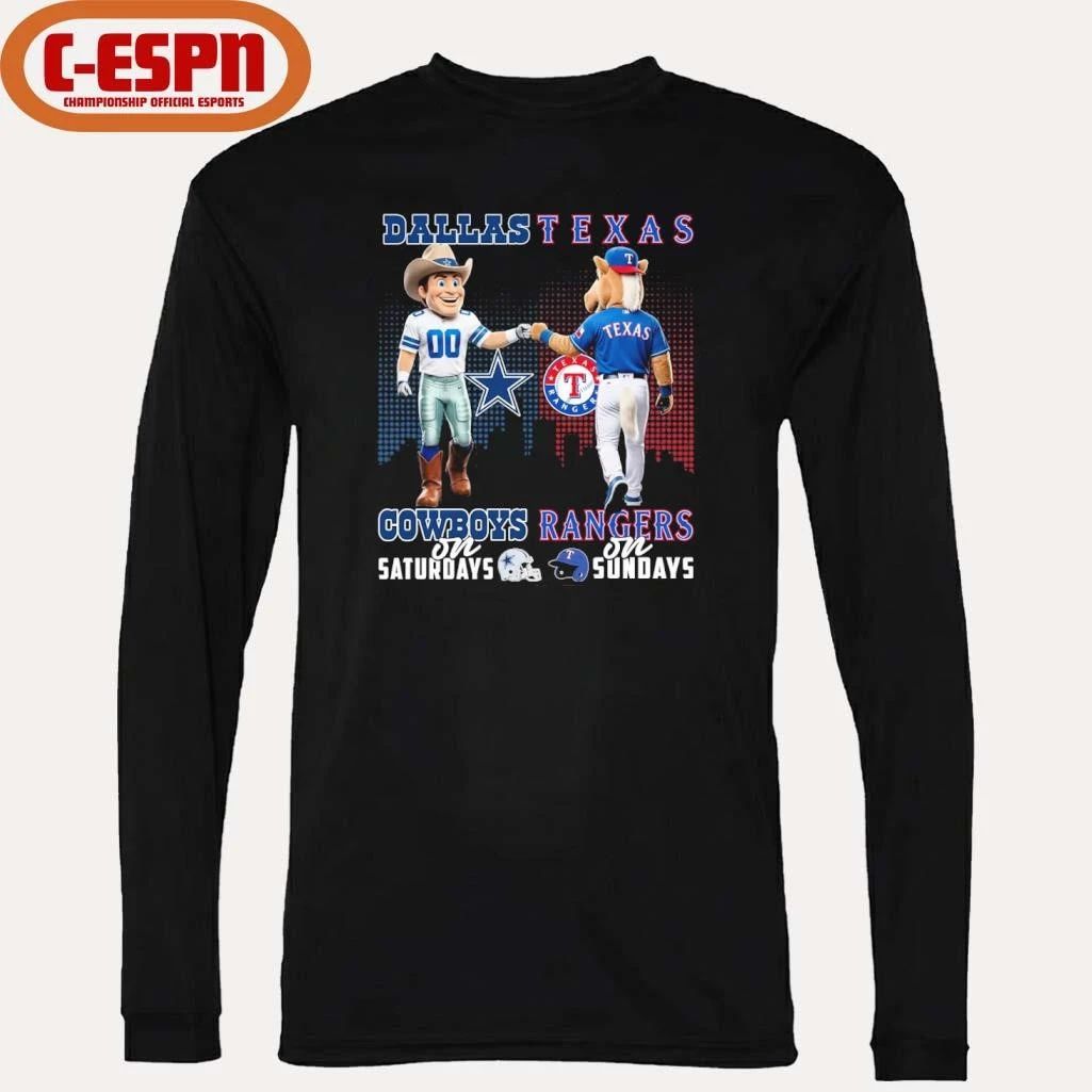 Mascot Dallas Cowboys On Saturdays And Texas Rangers On Sundays Shirt