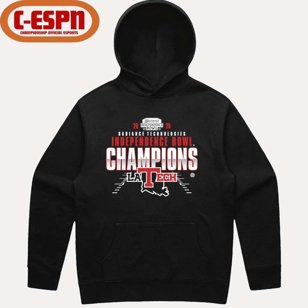 Louisiana Tech Bulldogs 2025 Radiance Technologies Independence Bowl Champions Official T-Shirt