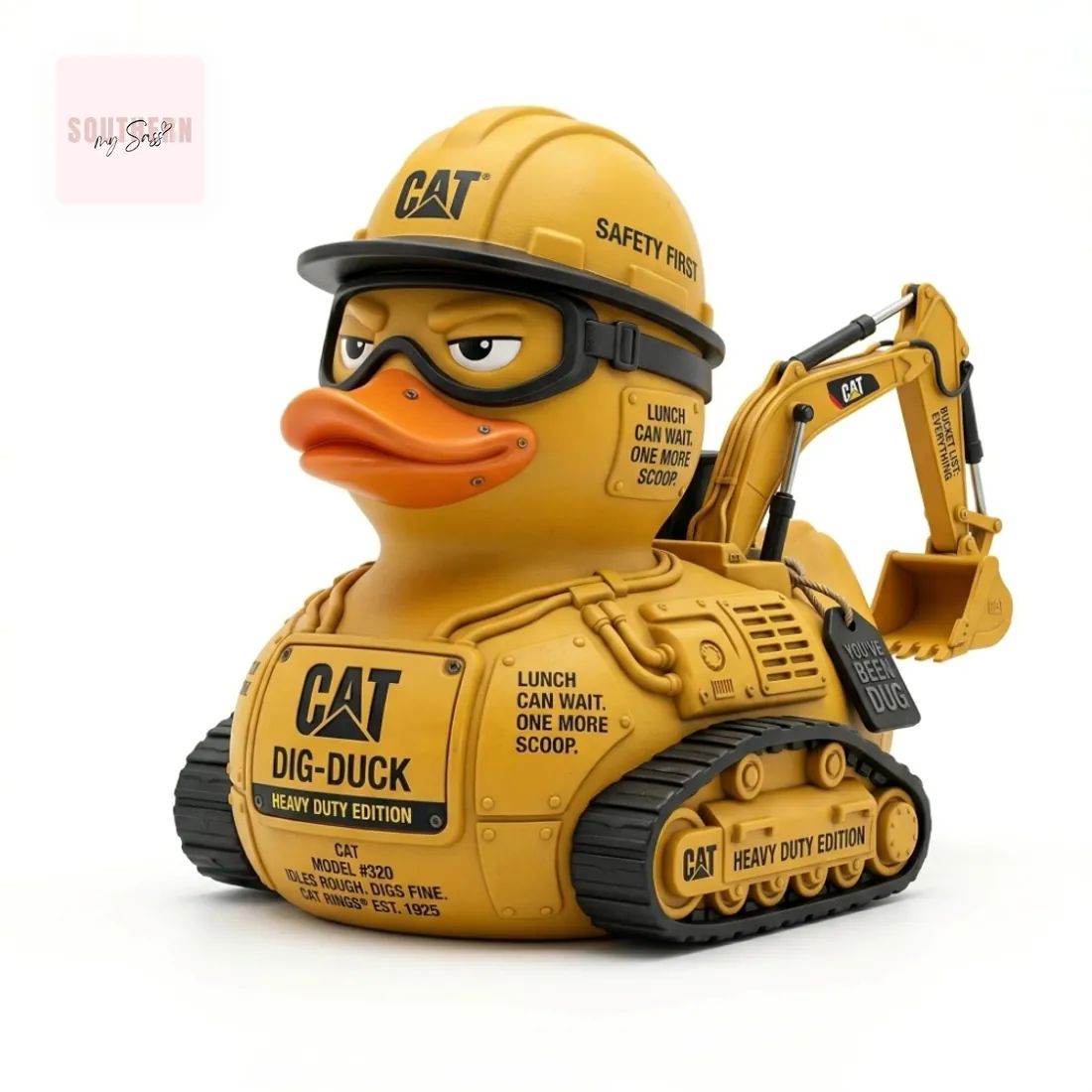 Cat Dig Duck Heavy Duty Excavator Rubber Duck
