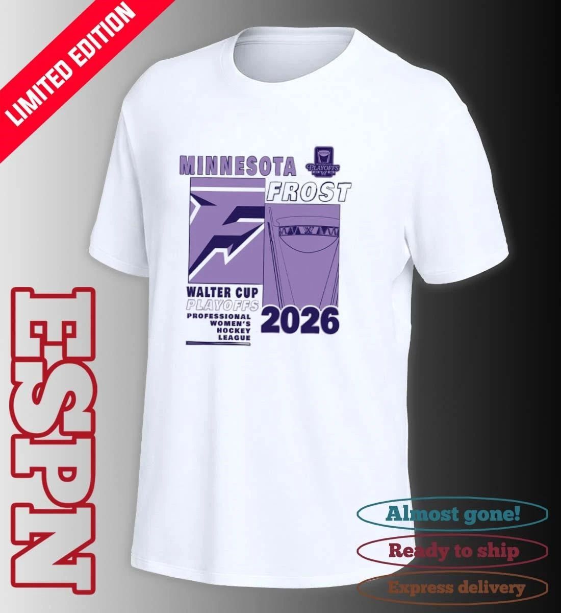 Minnesota Frost 2026 PWHL Walter Cup Playoffs Fragments Shirt
