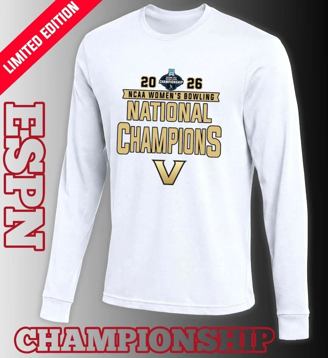 Vanderbilt Commodores 2026 NCAA Women’s Bowling National Champions Shirt