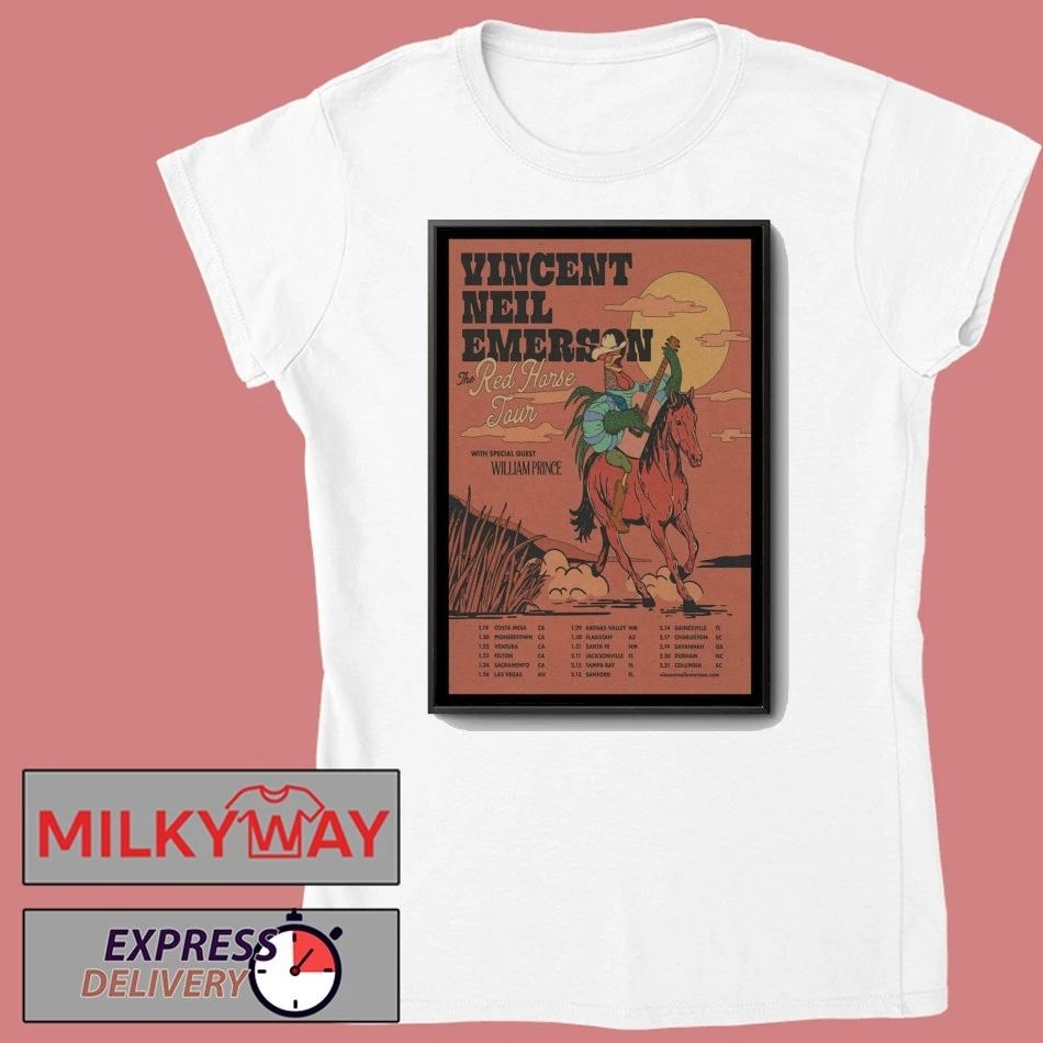 Vincent Neil Emerson The Red Horse Live Tour 2026 Poster shirt