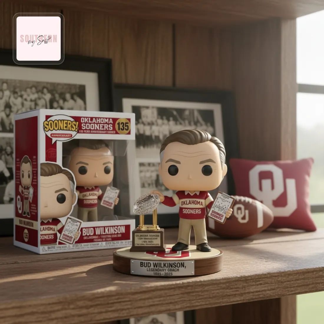 Oklahoma Sooners Bud Wilkinson 130th Anniversary Legendary Coach Pop Figure Doll