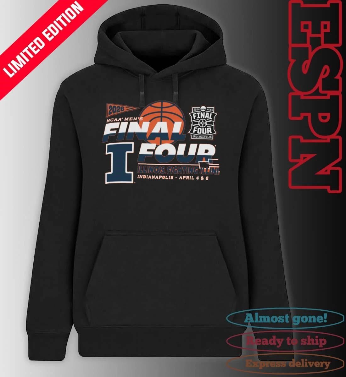 Illinois Fighting Illini Men’s Final Four 2026 Indianapolis April 4 & 6 Shirt