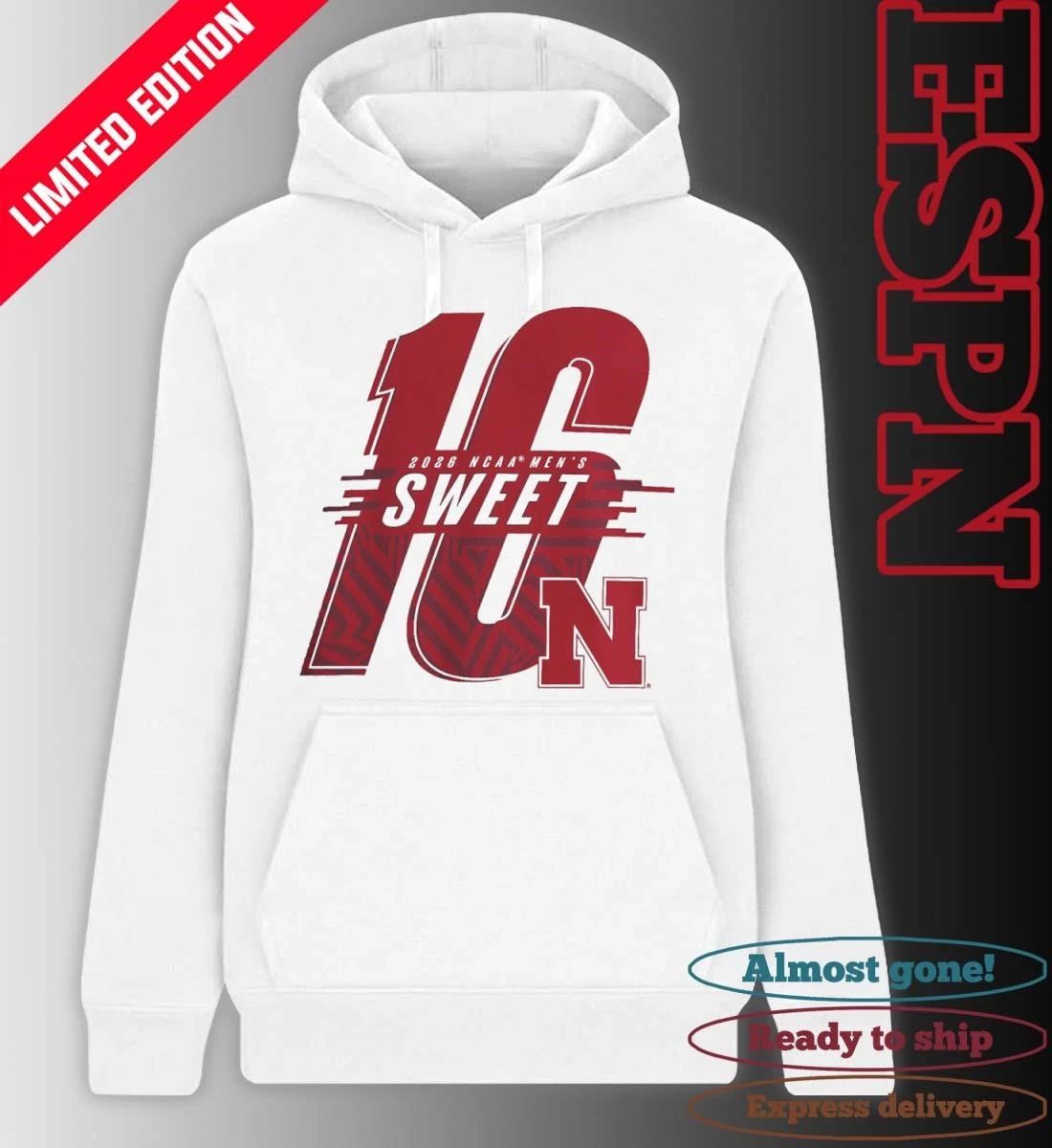 Nebraska Huskers NCAA Men’s Basketball Sweet 16 T-Shirt