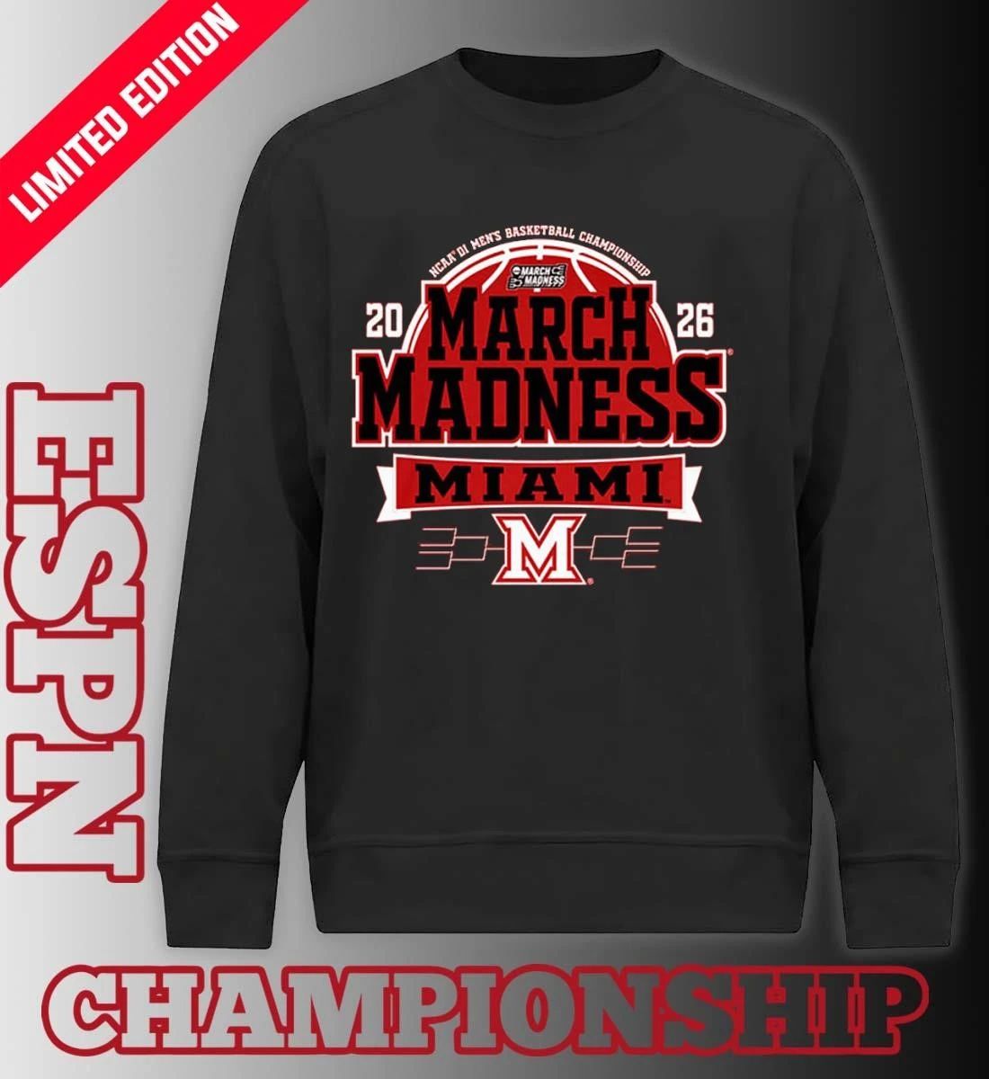 Miami RedHawks 2026 NCAA Men’s Basketball March Madness Bound Shirt