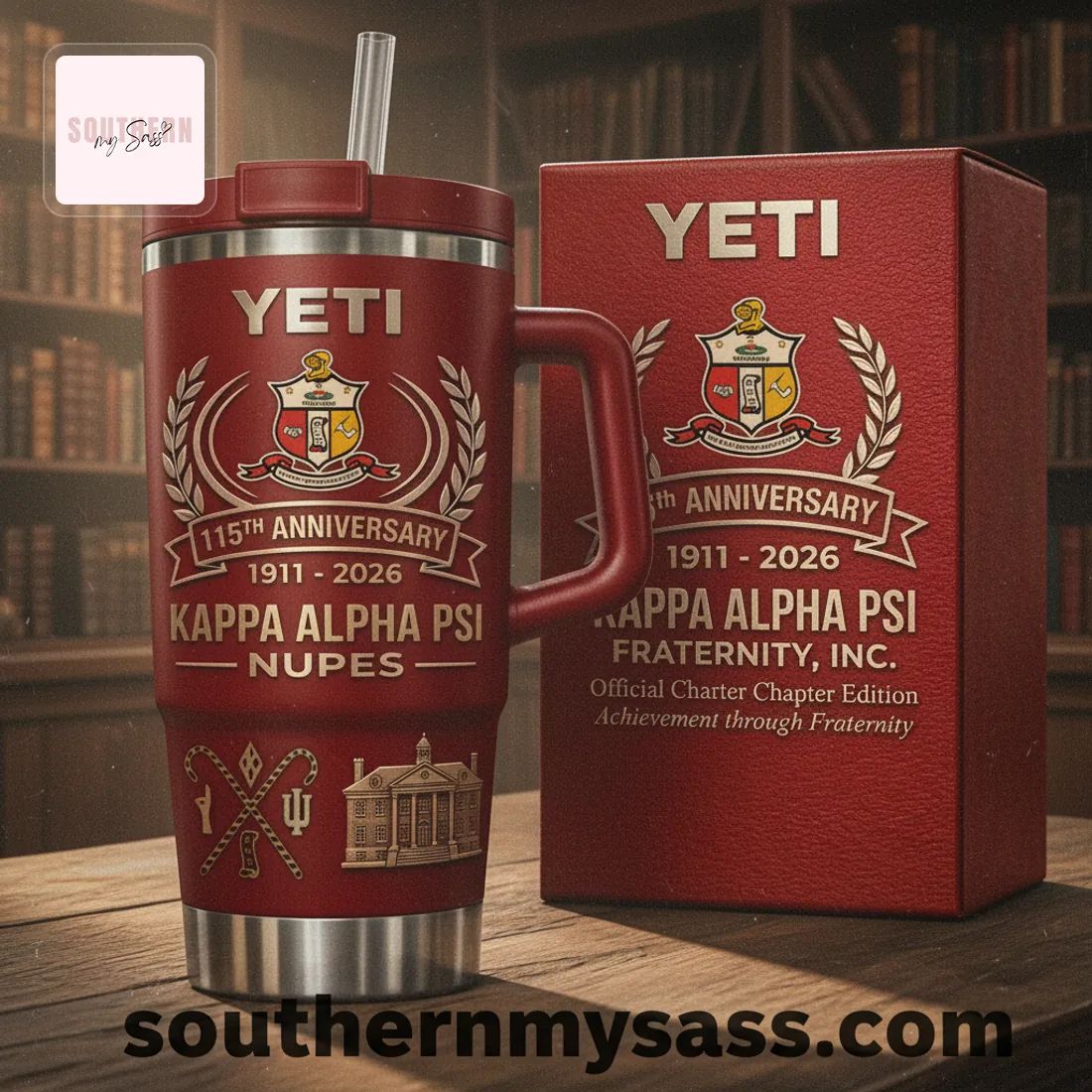 YETI Kappa Alpha Psi 115th Anniversary 1911-2026 Handled Tumbler