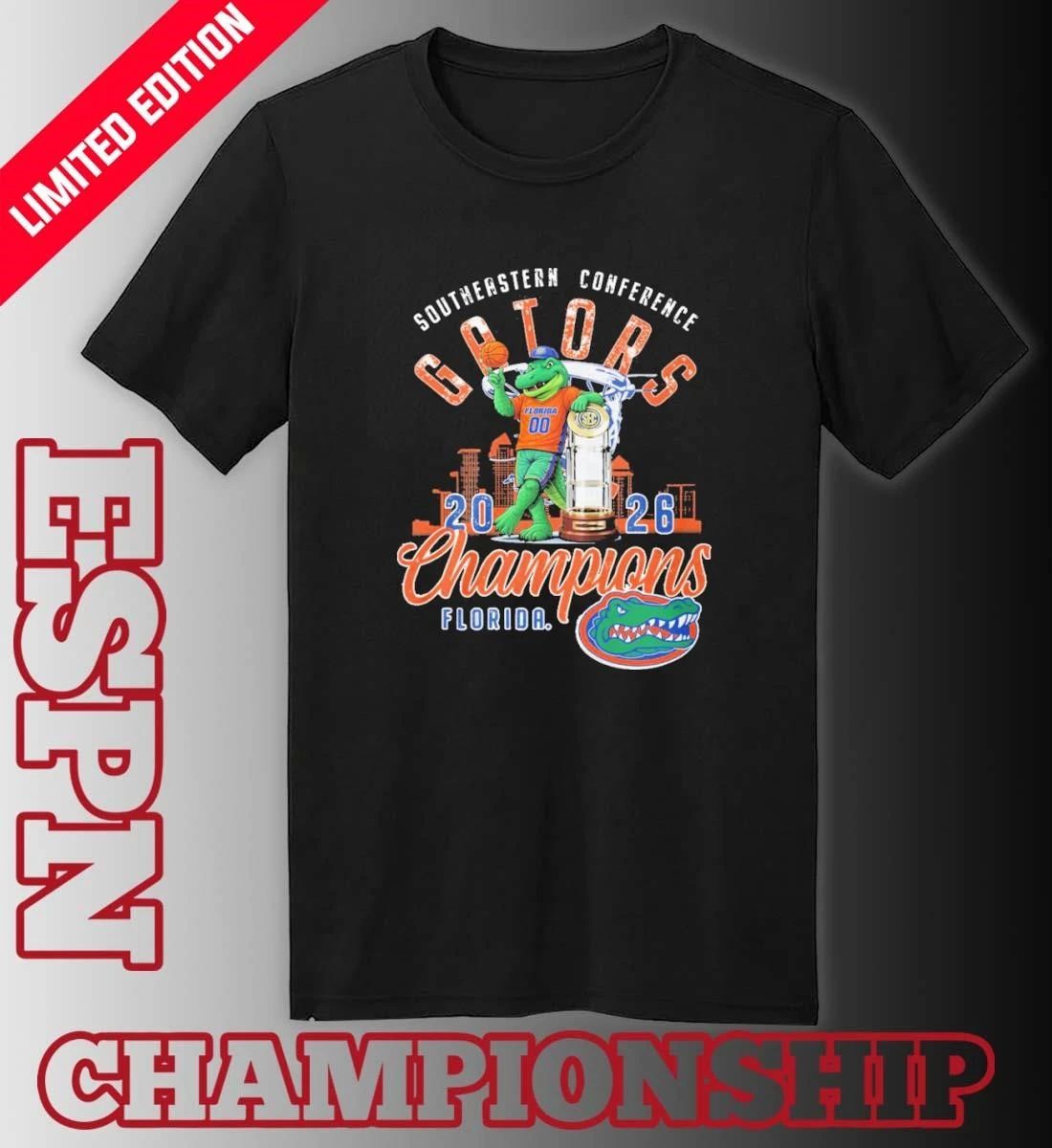 SEC Conference Champions 2026 Florida Gators Basketball Mascot Shirt