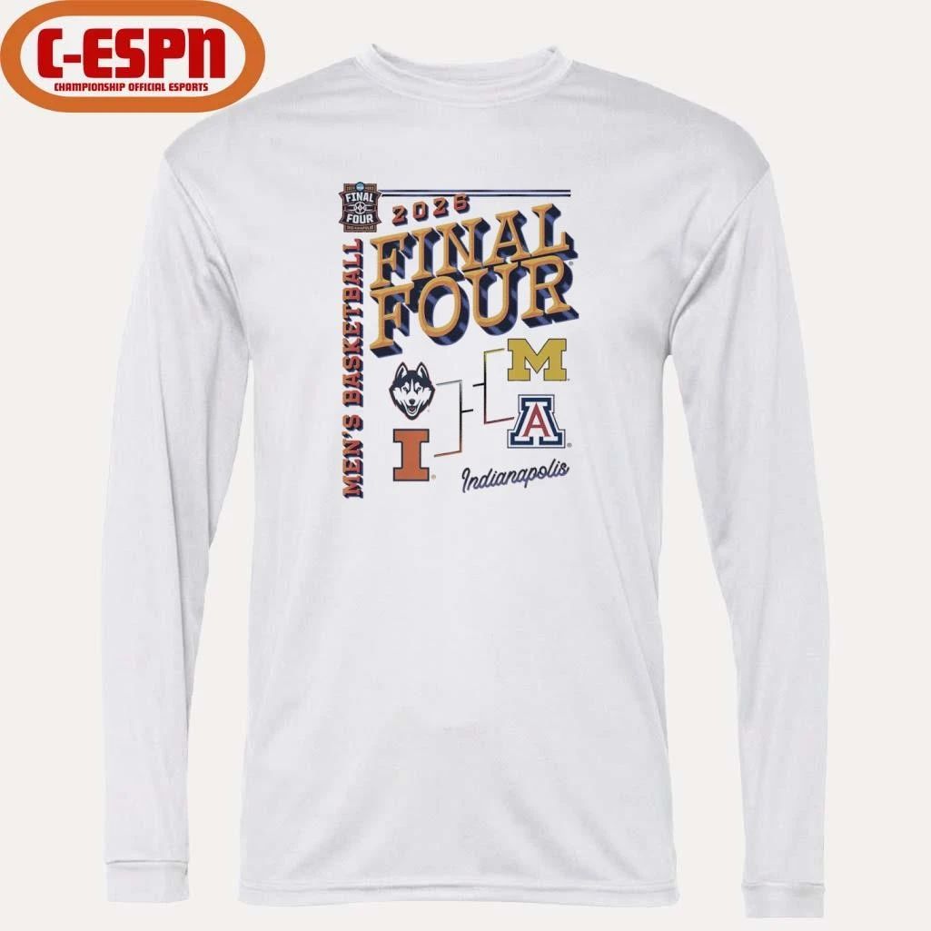 Final Four 2026 Men’s Basketball 4 Teams Bracket T-Shirt