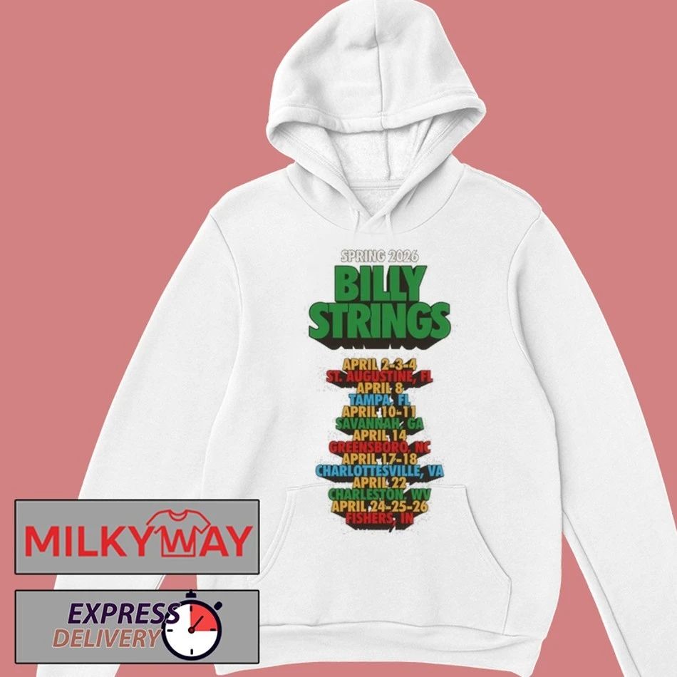 Billy Strings Funky Text Tee with Dates shirt