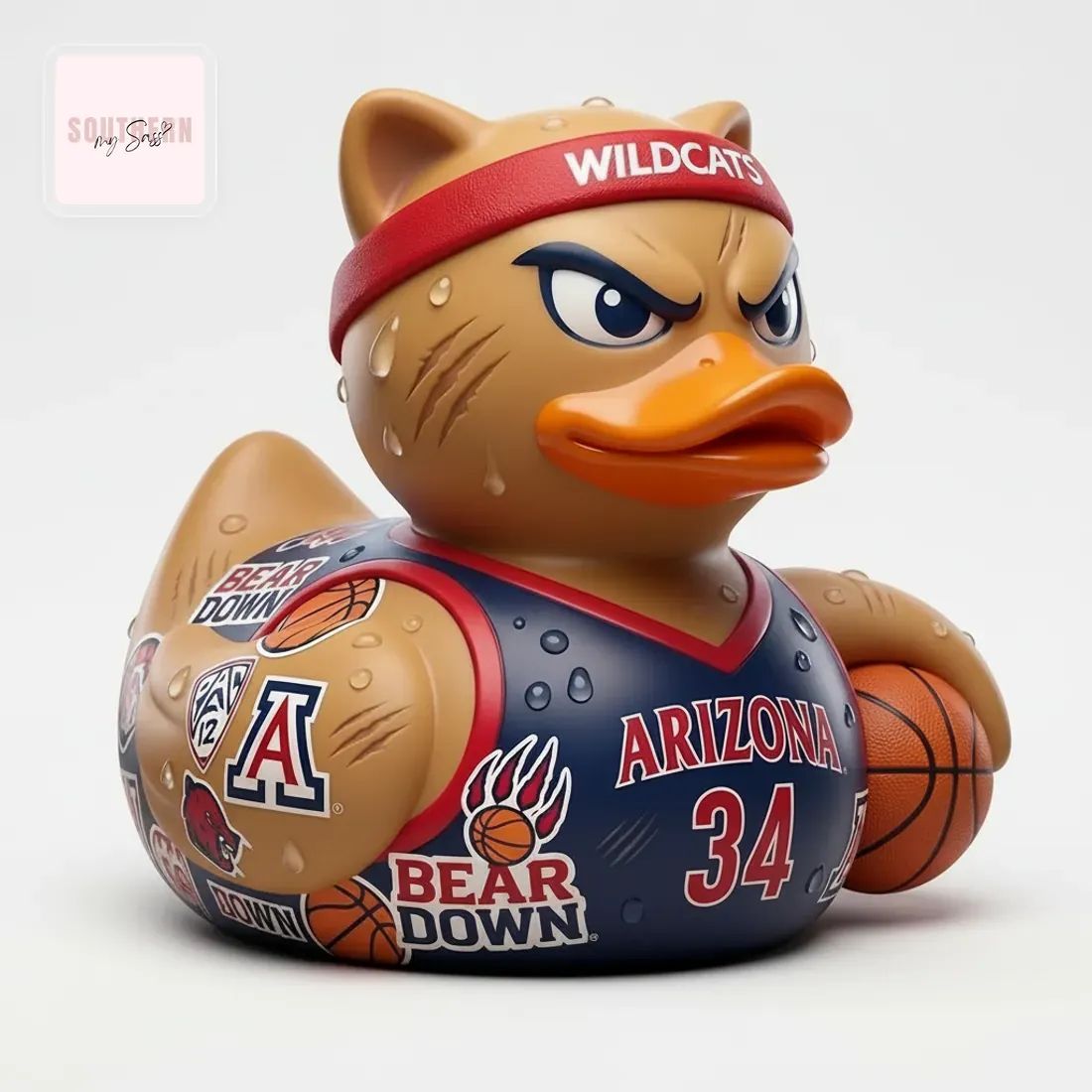 University of Arizona Wildcats Basketball Bear Down Rubber Duck