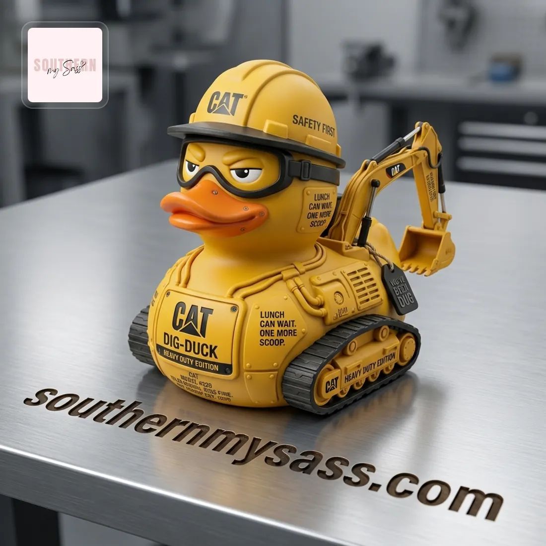 Cat Dig Duck Heavy Duty Excavator Rubber Duck