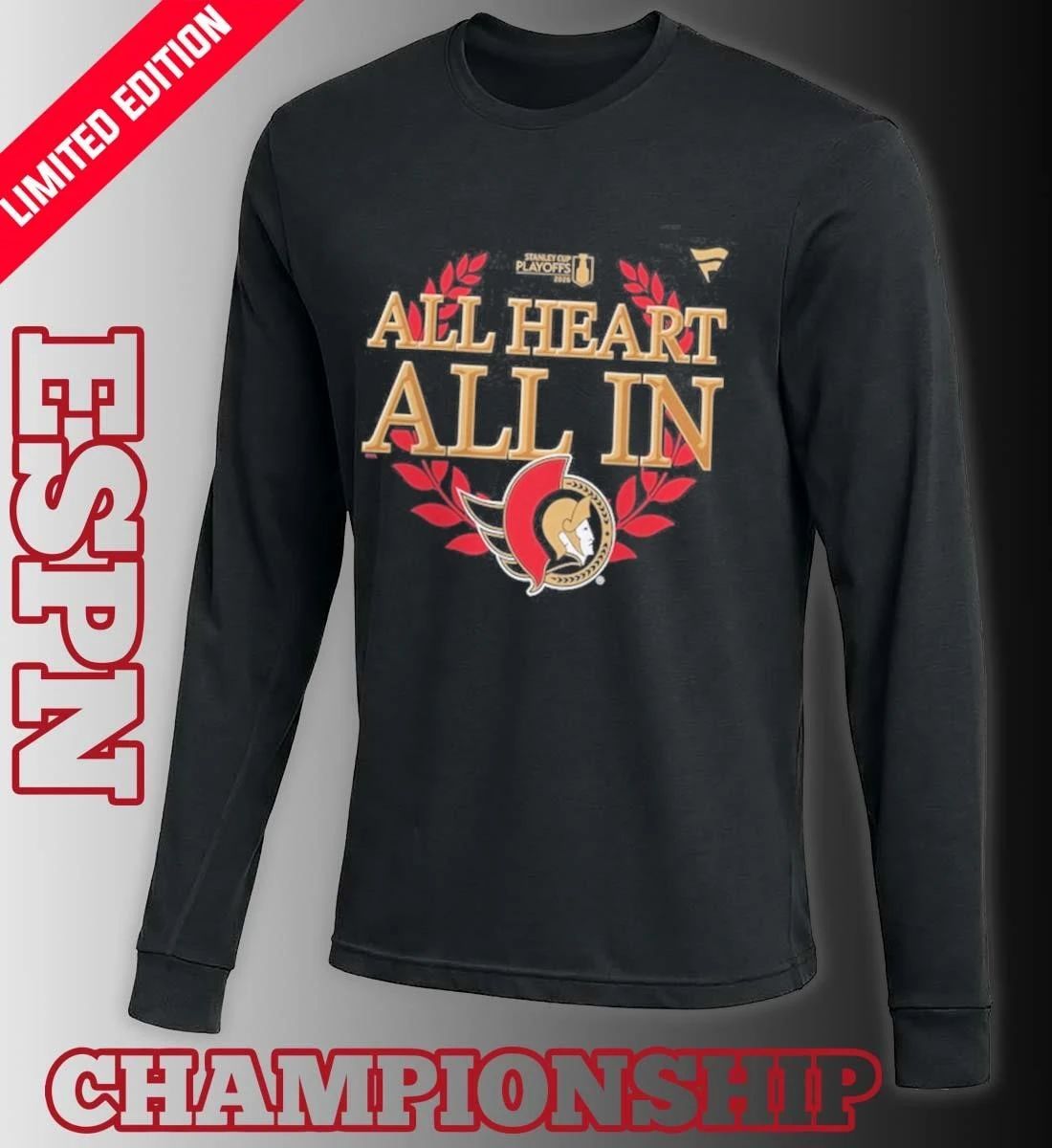 Ottawa Senators 2026 NHL Playoff All Heart All In Shirt