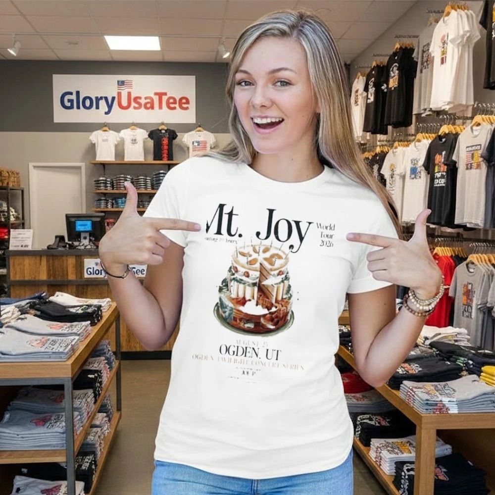 Mt. Joy Concert Poster At Ogden Twilight Concert Series In Ogden UT On August 25 2026 Celebration Cake Artwork Shirt