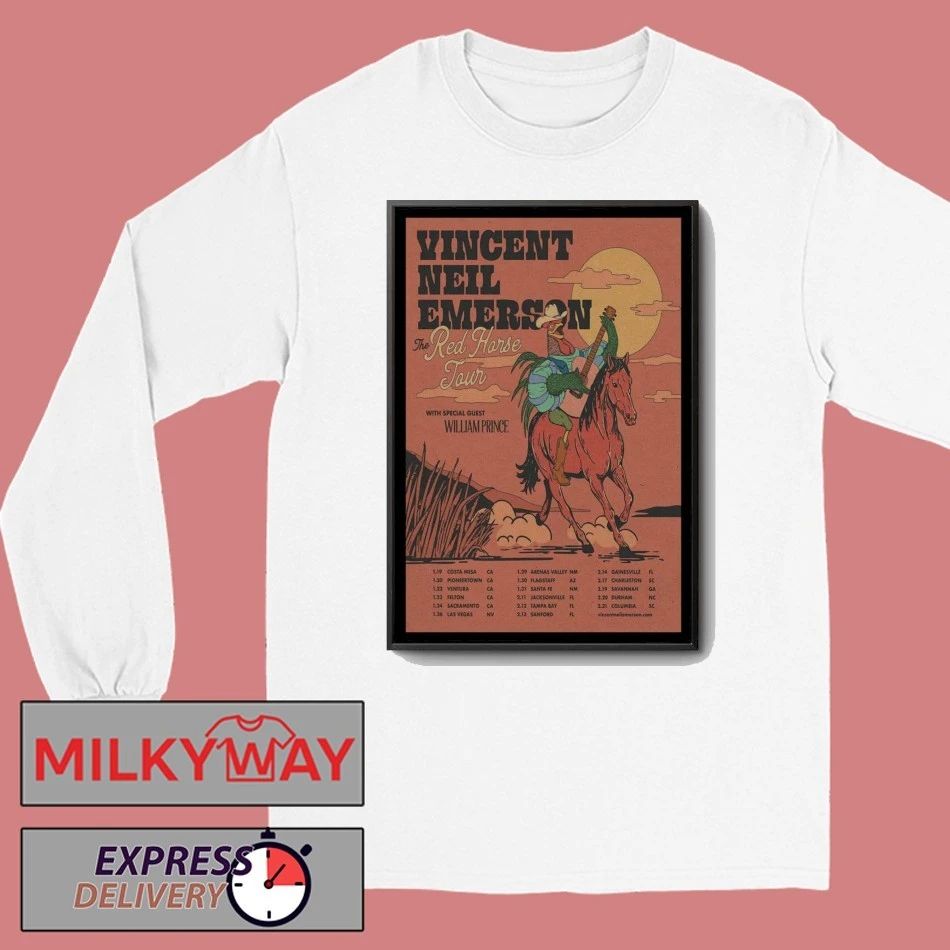 Vincent Neil Emerson The Red Horse Live Tour 2026 Poster shirt