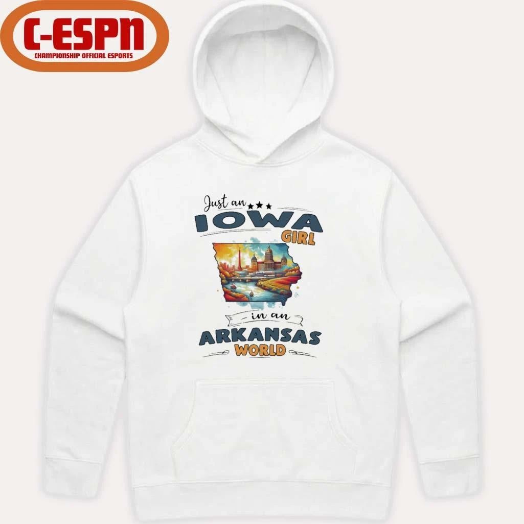 Just An Iowa Girl In An Arkansas World Retro Shirt