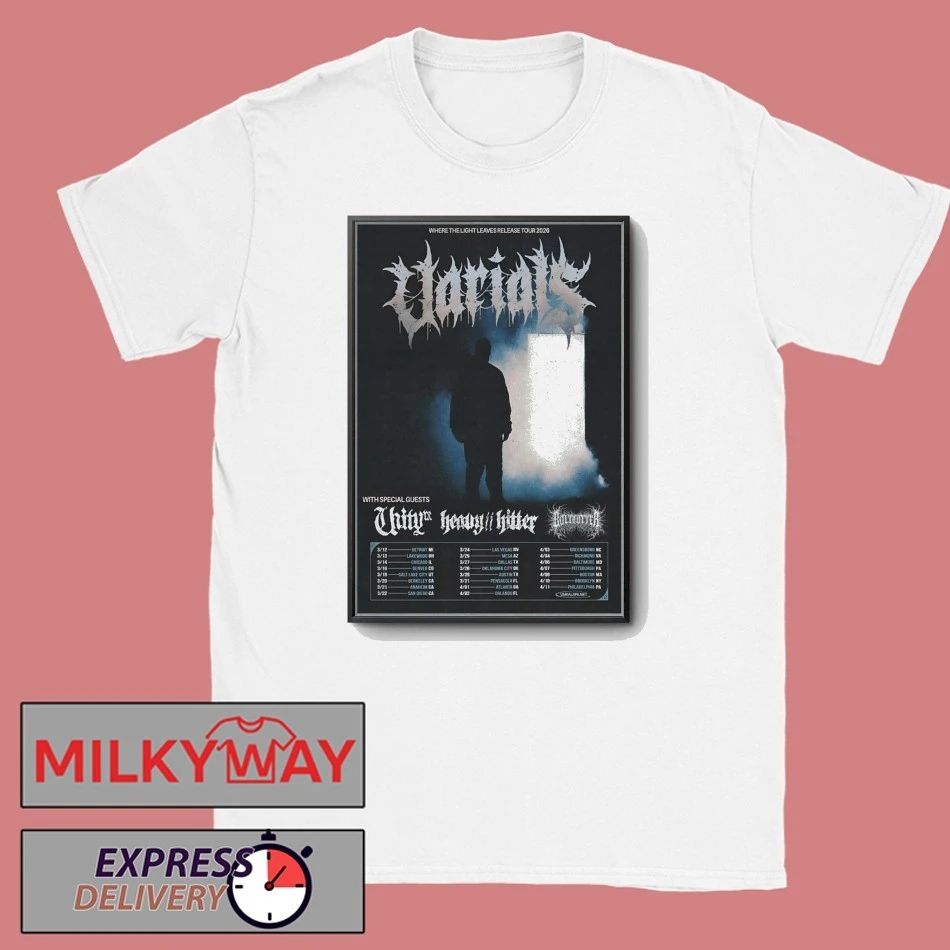 VARIALS Where The Light Leaves Release Tour 26 Poster shirt