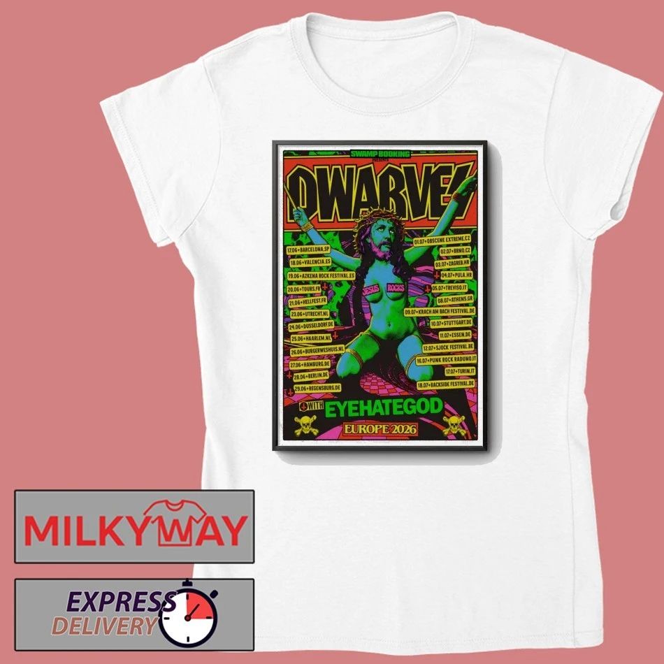 The Dwarves Europe 2026 Tour Poster shirt