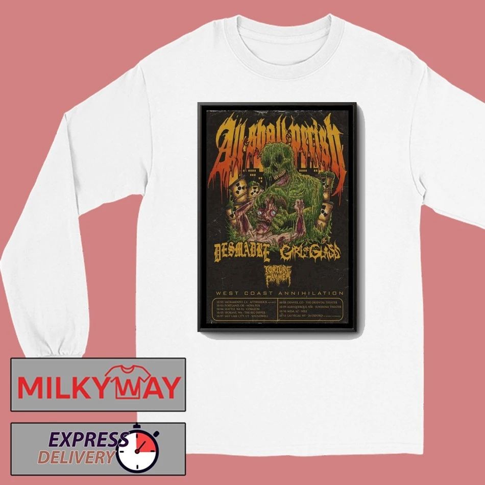 All Shall Perish West Coast Annihilation October 2025 Poster shirt