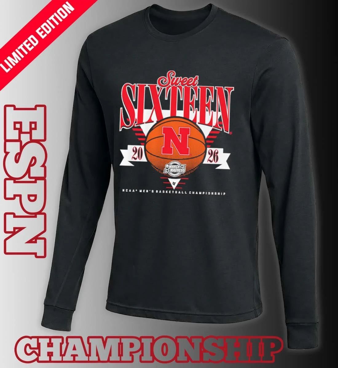 Nebraska Cornhuskers MBB 2026 Sweet Sixteen shirt