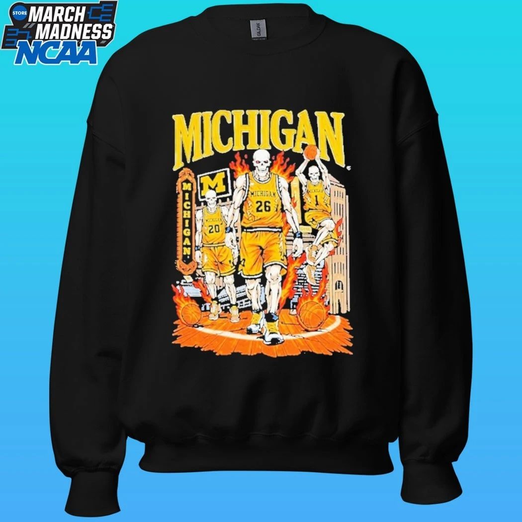 Michigan Wolverines X Sana Detroit Skelly Shirt