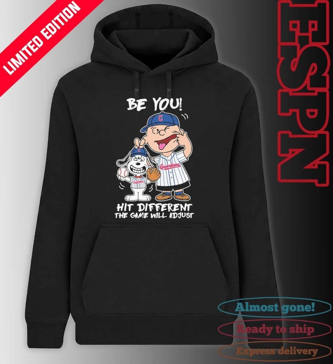 The Peanuts X Cleveland Guardians Be You Hit Different The Game Will Adjust Shirt