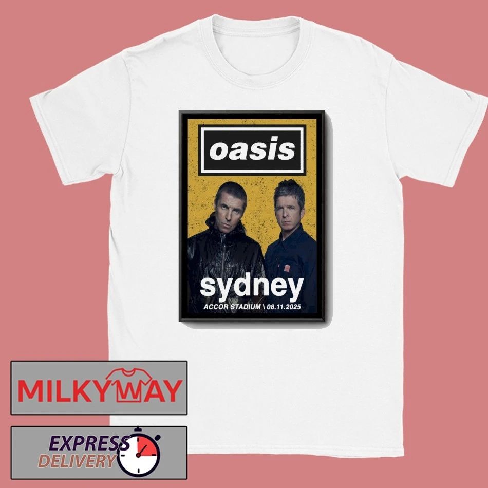 OASIS Nov 08 2025 Tour SYDNEY Accor Stadium Poster shirt