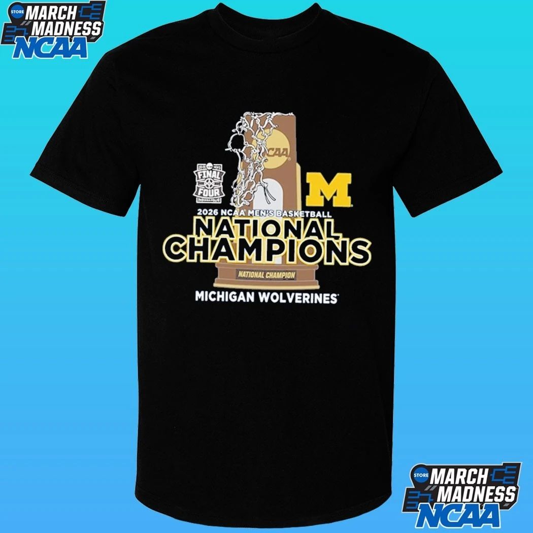 Michigan Wolverines 2026 Men’s Basketball National Champions Trophy Shirt