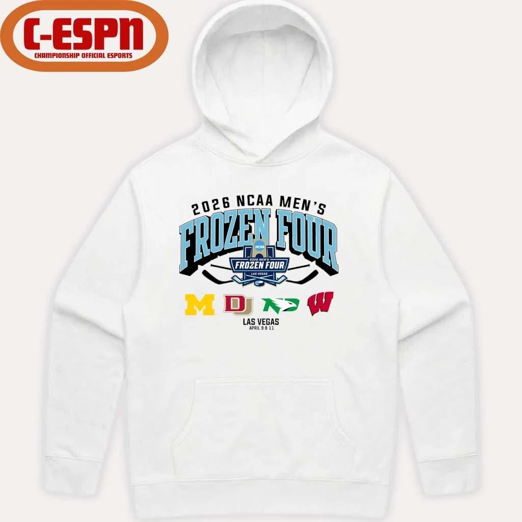 4 Teams 2026 NCAA Men’s Hockey Frozen Four Shirt