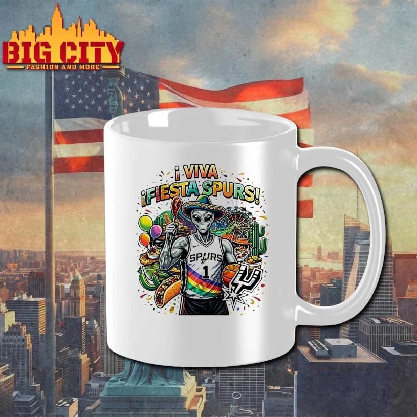Alien Victor Wembanyama Fiesta San Antonio Spurs Basketball Mexico Viva Fiesta Spurs Shirt