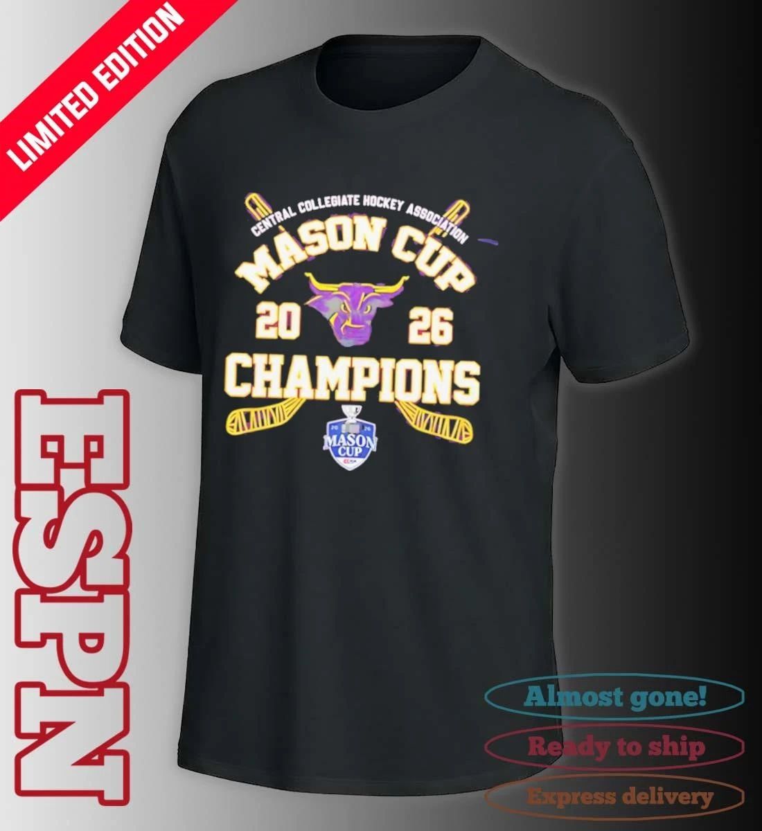 Minnesota State Mavericks 2026 CCHA Mason Cup Champions shirt