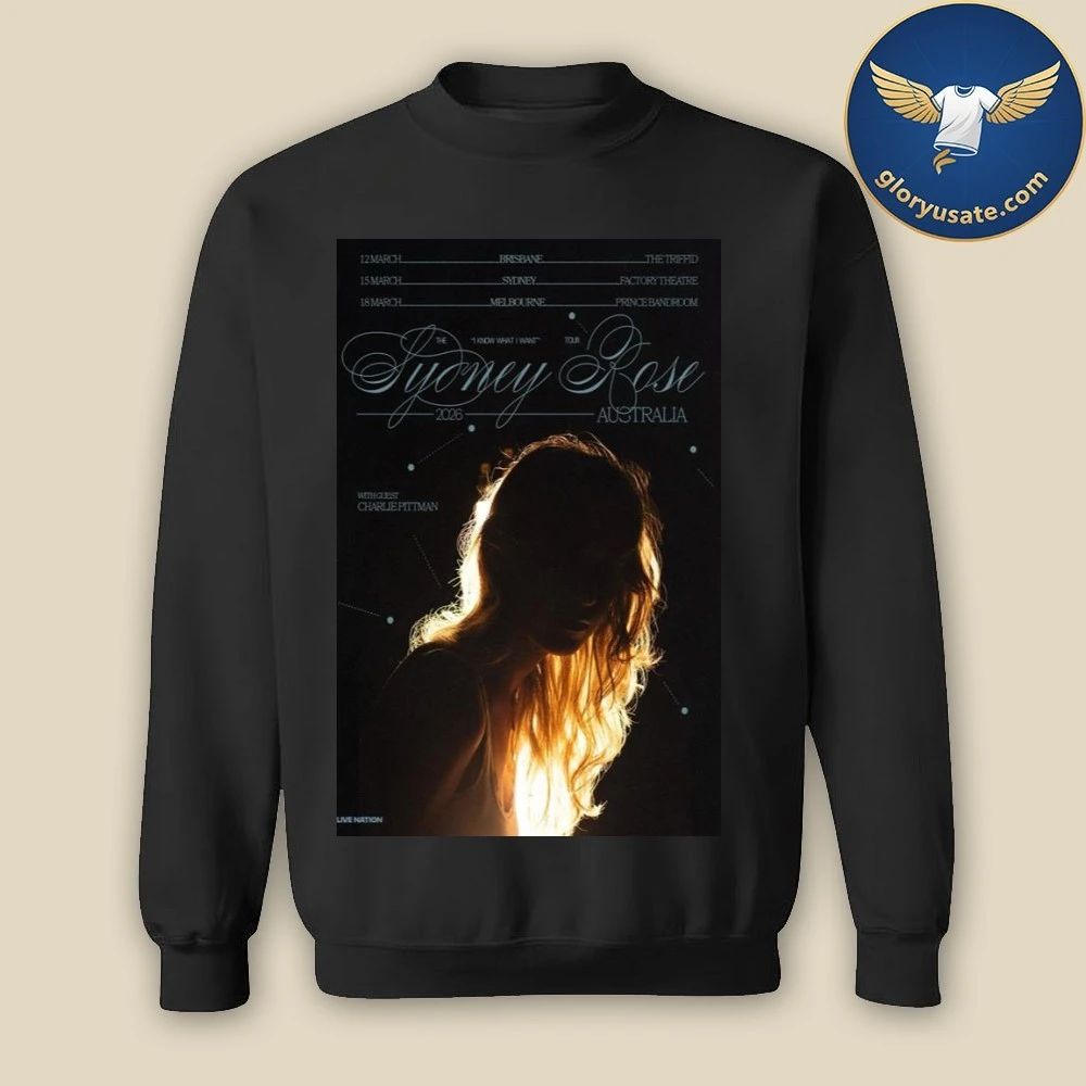 Sydney Rose Tour Australia 2026 Poster Shirt