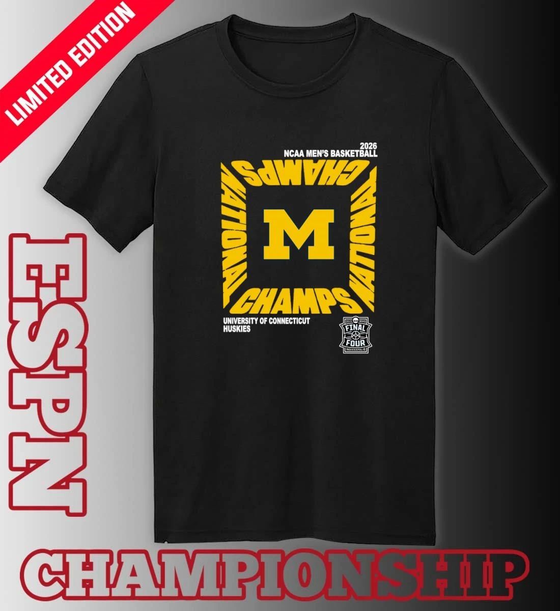 Michigan Wolverines NCAA DI Women’s Basketball National Champions Square Celebration T-Shirt