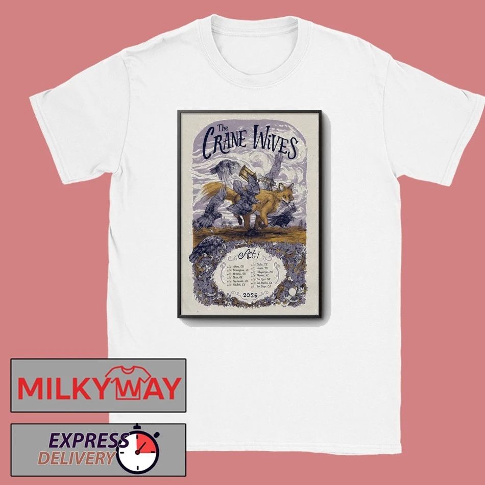 Poster The Crane Wives Tour April 2026 shirt