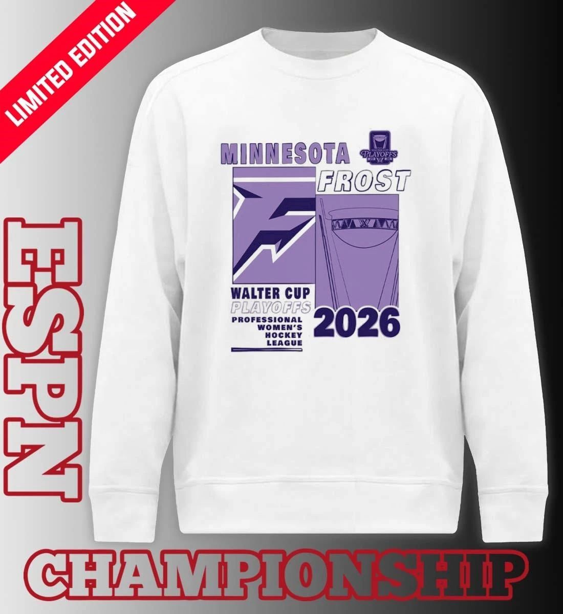 Minnesota Frost 2026 PWHL Walter Cup Playoffs Fragments Shirt