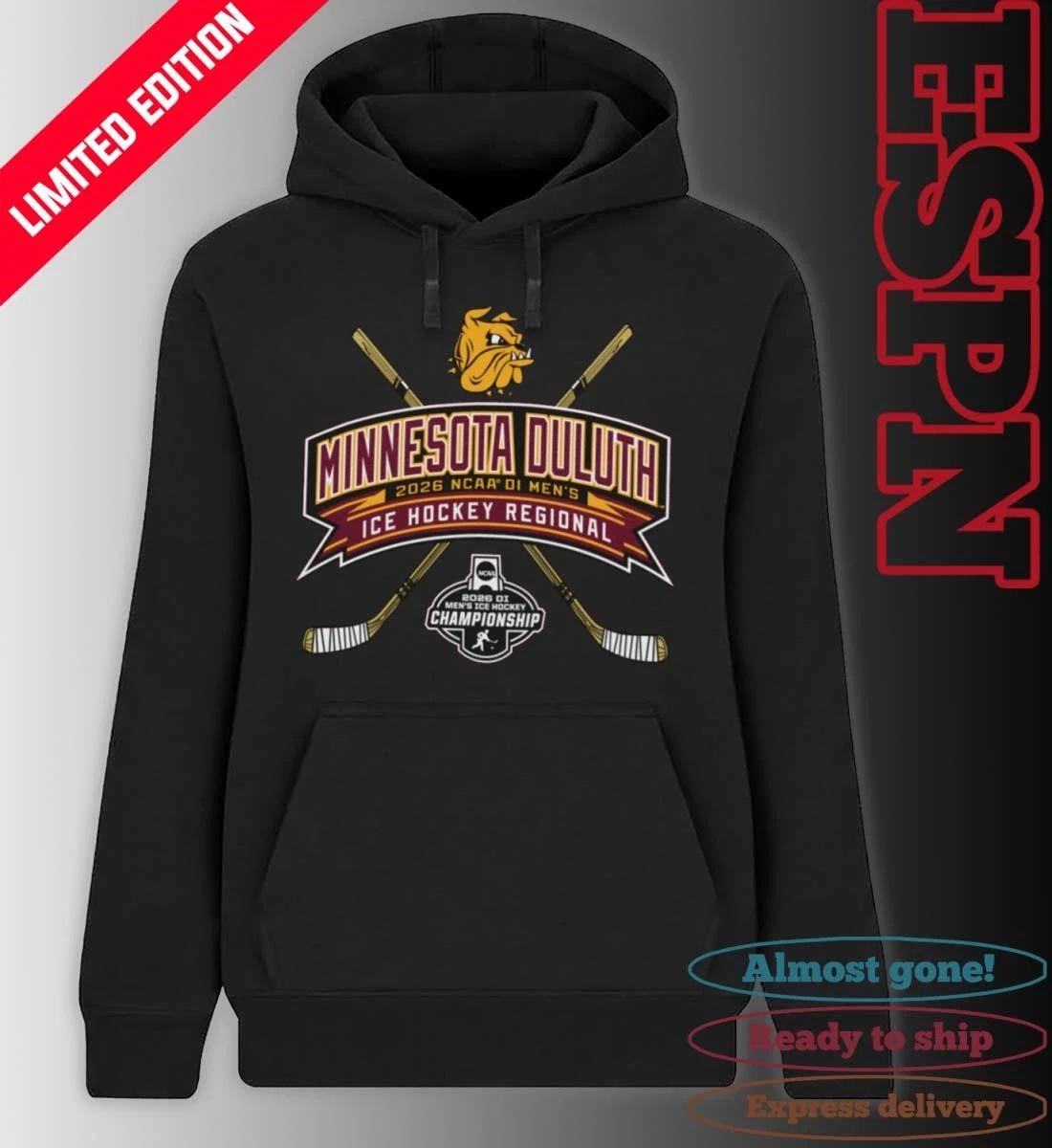 Minnesota Duluth Bulldogs 2026 NCAA DI Men’s Ice Hockey Regionals T-Shirt