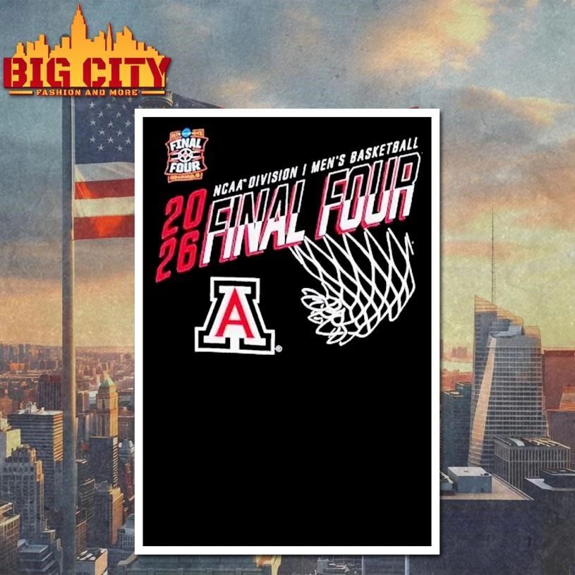 Arizona Wildcats 2026 NCAA Division I Men’s Basketball Final Four Net College Shirt