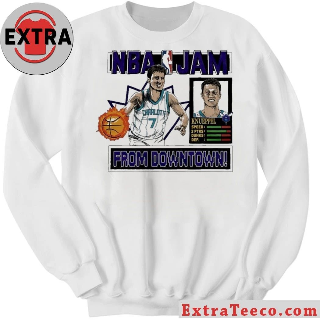 Original NBA JAM Charlotte Hornets Kon Knueppel NBA Jam Shirt
