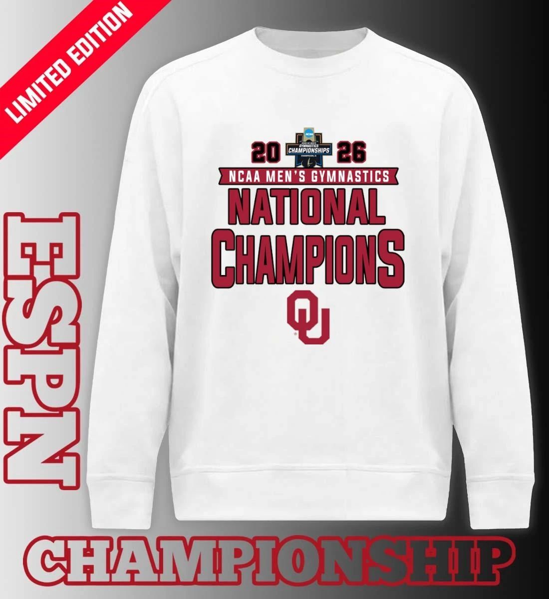Oklahoma Sooners 2026 NCAA Men’s Gymnastics National Champions Shirt