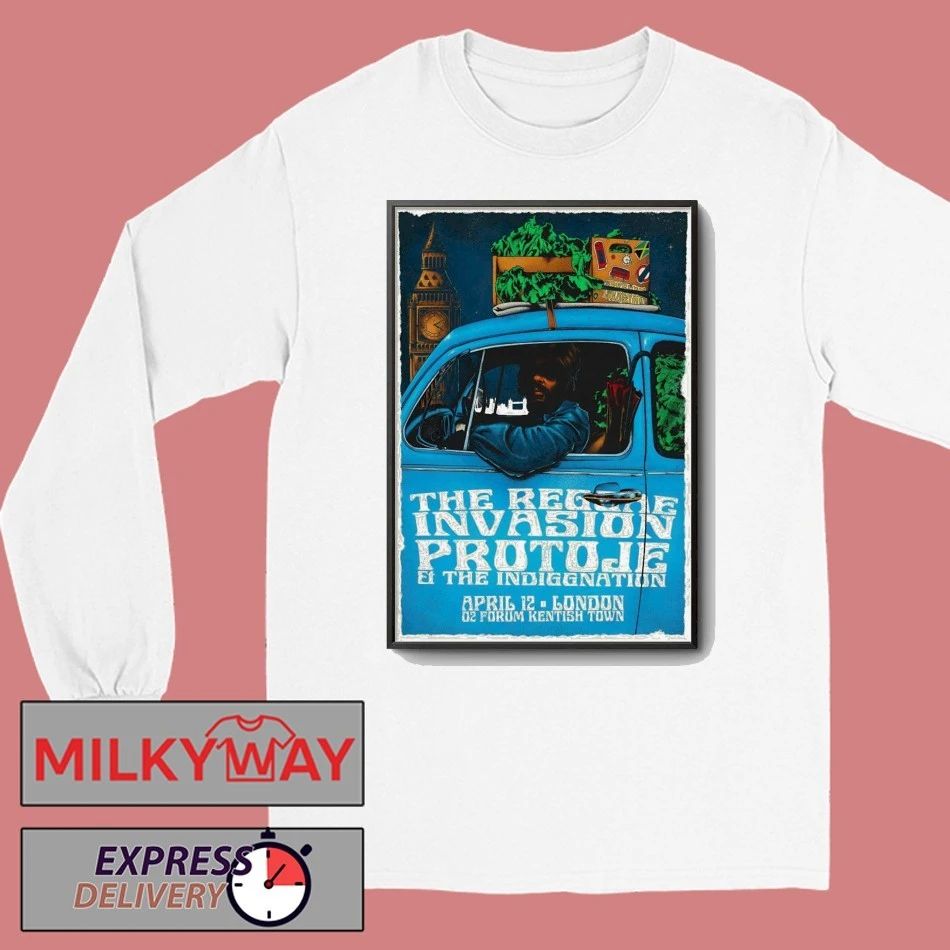 Protoje & The Indiggnation Band April 12 2026 In London Tour Poster shirt