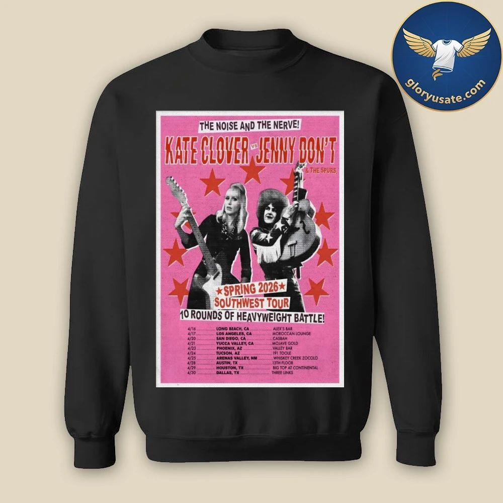 Kate Clover VS Jenny Don’t Spring 2026 Tour Poster Shirt
