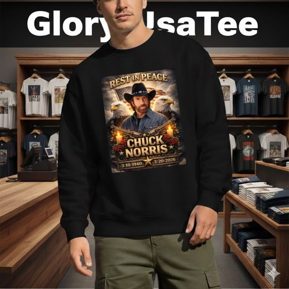 Chuck Norris Rest in Peace RIP Memorial Graphic Shirt